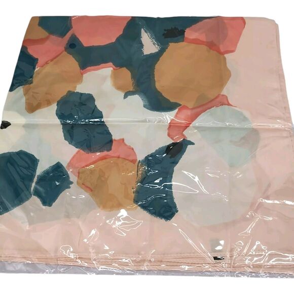 Roizsx Fashion Head Scarf Square Satin for Hair Beach Print Abstract Pink/Brown - Picture 9 of 9